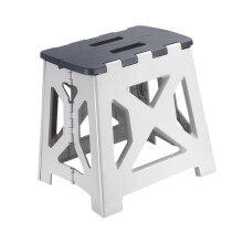 Folding Step Stool for Adults and Children, Large Grey Foldable Outdoor Stool for Picnics and Gardens, Durable Design