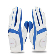 Golf Gloves for Children - 1 Pair Left Right Hand Breathable Soft Fabric Blue Pink Size S Women's Golf Gloves