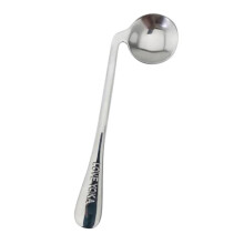 Stainless Steel Soup Spoon with Angled Design, 17 x 3.8 cm, Left-Handed Use, Durable Steel Material
