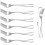 (Silver) Gold Dinner Fork 6 Pieces, Stainless Steel 8.17 " Fork Wedding Silverware Set 2