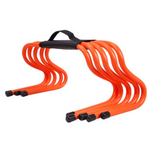 Agility Hurdles 23cm Indoor Outdoor Sports Training Obstacles with Carrying Strap for Jump Practice - Orange 9 Inch
