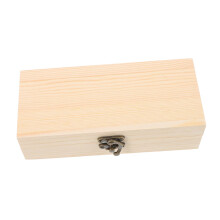 Wooden Tea Bag Organizer Box in Beige with Zinc Alloy Handle for Essential Oils and Crafts, Handmade Storage Solution