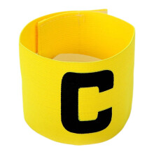 Sports Captain Bracelet - Adjustable Team Band for Football, Volleyball, Basketball, Tennis - Yellow Training Badge