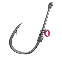 Vivid Shrimp Bait Hooks Carbon Steel Fishing Hooks 2# 3# 4# Live Shrimp Fixed Hooks with Spiked Holes 1PC