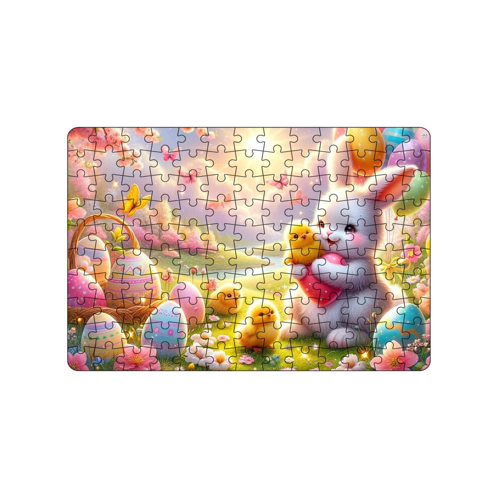 (PT0006 Rabbit Puzzle F) Easter Puzzle Cute Rabbit Photo Jigsaw Family Brain Game Home Decor Puzzle Wall Art-image-OPC-PJW6XJ8-NEW