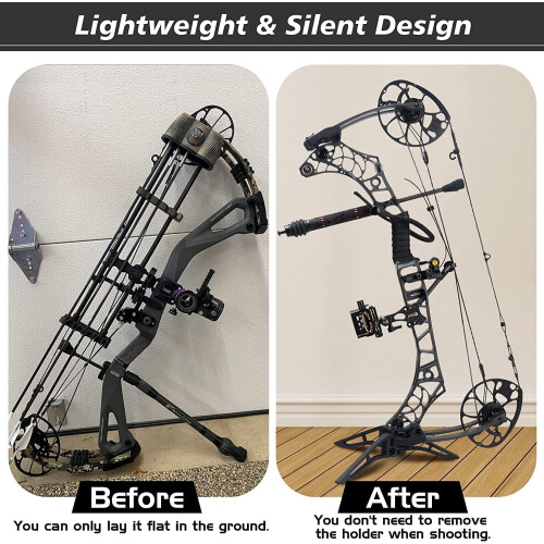 Compound Bow Stand with Triangular Design, Flexible Legs, Compatible with Black Limb Legs for Archery 2