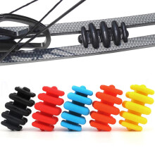 Archery Compound Bow Stabiliser with Shock Absorber Rubber Limbs Silencer Damper Red for Enhanced Performance