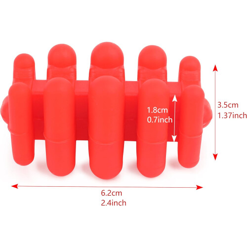Archery Compound Bow Stabiliser with Shock Absorber Rubber Limbs Silencer Damper Red for Enhanced Performance 1