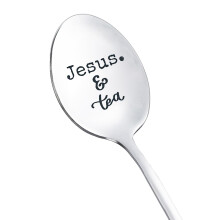 Jesus Teaspoon Gift for Tea Lovers, Christian Gifts for Men and Women, Unique Gift for Dad, Mom, Grandma, Christmas and Birthday