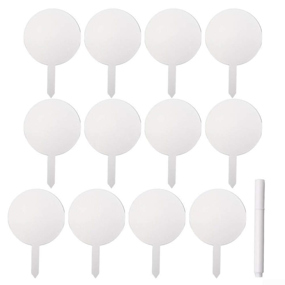 Acrylic Plant Markers Set of 12 Reusable Garden Labels with Waterproof Writing Pen for Outdoor and Indoor Use-image-OPC-PJW72C9-NEW