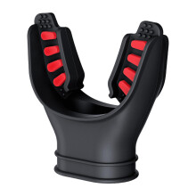 Scubas Diving Regulator Mouthpiece Silicone Snorkel Holder Soft Comfortable Black Red Easy to Use Octopus Design