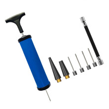 Inflatable Pump with Extension Hose and Needle Nozzle, Ergonomic Design Quick Air Pump for Basketball and Soccer, 9-Piece Set