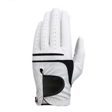Golf Glove Left Hand Size 24 - Breathable Superfine Cloth Soft White Men's Golf Gloves for Better Grip and Comfort