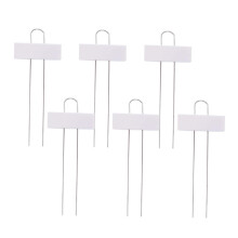 Garden Stake Tags 6 Piece Set Metal Plant Labels Rust-Free T-Shaped for Outdoor Use Durable Garden Markers