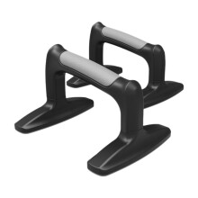 2x Push Up Stands Anti-Slip for Home Gym Workout - Grey Pushup Bars for Fitness Training Exercise