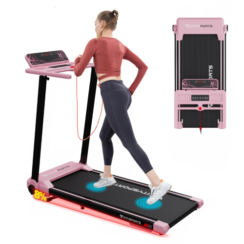 CITYSPORTS Folding Treadmills with Incline & Safety Key 1400W 12km/h
