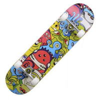 Skateboards for Beginners 31 Inch Complete Skateboard 7 Layers Maple Wood Double Kick Concave for Outdoor Sports