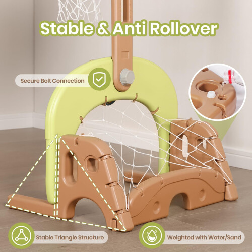 4-in-1 Kids Basketball Stand,Golf 2