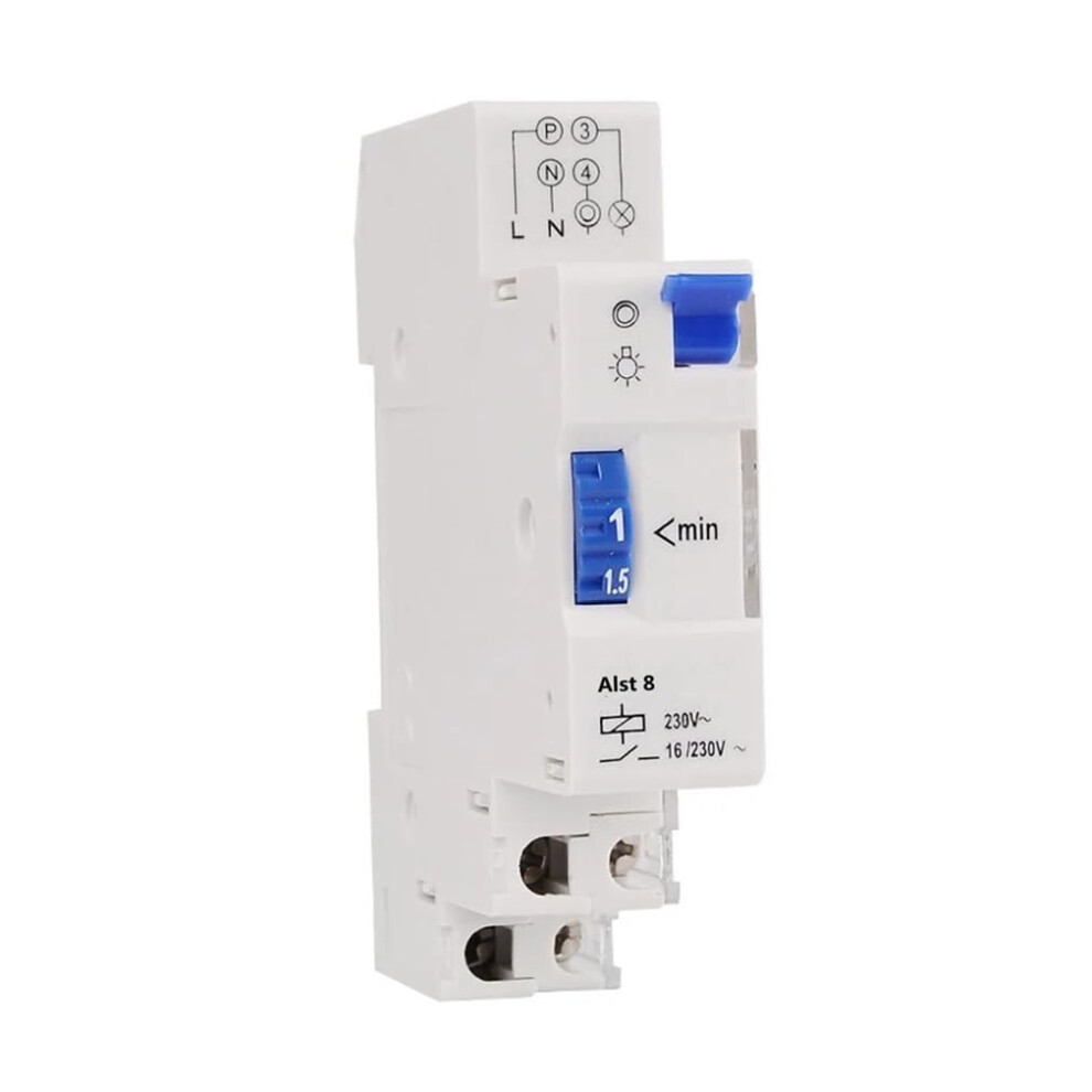 7 Minutes Staircase Lighting Timer Switch 220Vac Din Rail Mounted Energy Efficient Timer For Home Automation 6038364412300