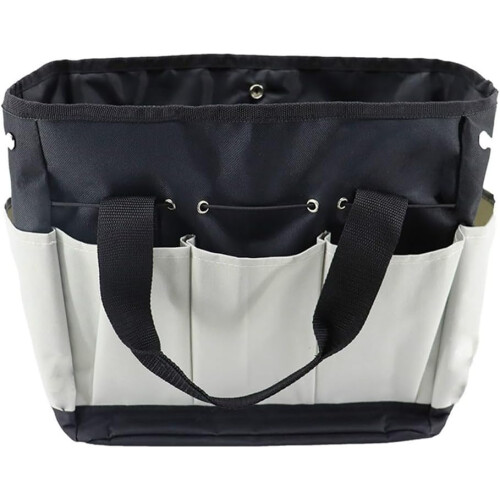 Organised Garden Storage Solution with Multiple Pockets for Tools and Accessories, Green Fabric Organizer Bag 1
