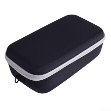Speaker Organizer Bag, Shockproof EVA Case with Velvet Lining, Mesh Pocket, Double Zipper, Hand/Shoulder Strap, Compatible with Gray