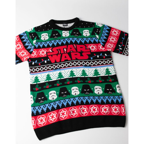 Star Wars (Medium) Star Wars Christmas Jumper (Mens Multicoloured) 2