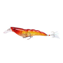 3D Eyes Artificial Sinking Plastic Shrimp Hard Bait 13.6g 15cm Bionic Sea Fishing Lure Size 2 for Lake and Ocean Use
