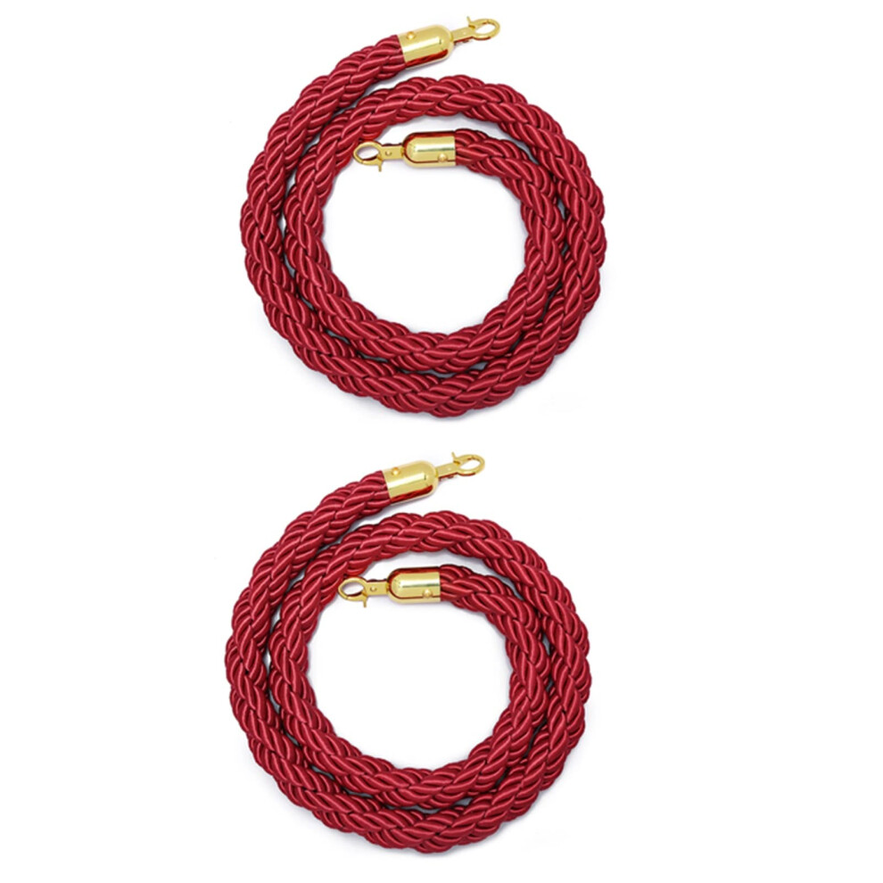 Red Velvet Entrance Rope, Braided Hemp Rope for Party Picnic, Red Carpet Event Crowd Control (4.5M/14.7Ft)-image-OPC-PJW7G9Q-NEW