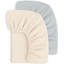 2 Pack Washable Cradle Sheet Covers for Newborns, Printed Stretch Mattress Protectors 82*41cm Smt2099-p07