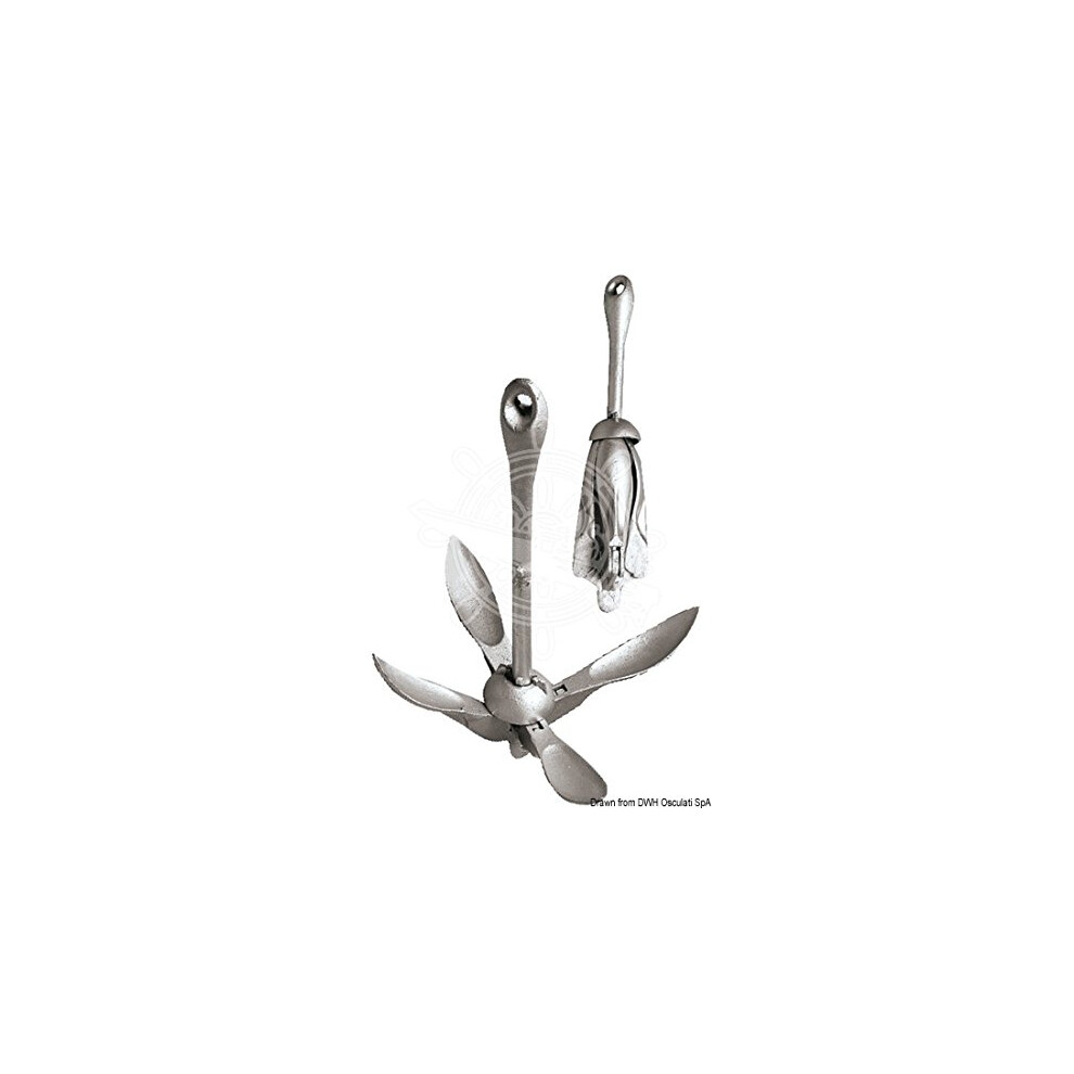 Anchor Galvanised Steel Anchor 0.7 Kg For Heavy Duty Use, Corrosion-Resistant, Durable Marine Hardware 6947110318943