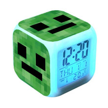 Minecraft Bunter Wechselwecker mit LCD-Bildschirm Kalender für Zuhause