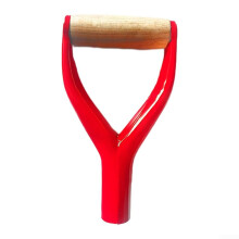 Robuster Holzgriff Eisenschaufelstiel Rot für Outdoor-Aktivitäten, 120 cm, Langlebig, Ergonomisch, Vielseitig einsetzbar