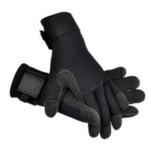 Neoprene Diving Gloves XL, Adjustable Non-Slip Underwater Fishing Gear, Black Harpoon Gloves for Enhanced Grip