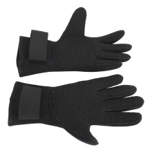 Black Neoprene Diving Gloves for Snorkeling, Fishing, Surfing - Scratch Resistant, Abrasion Resistant, Size S