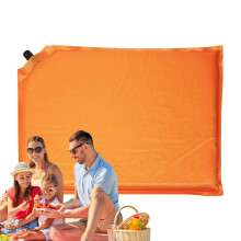 Luftkissen Aufblasbares Sitzkissen Wasserdichtes Stadionkissen Orange für Flugzeug Camping Wandern Tribünen 40x40 cm