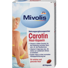 2X Mivolis Beta-Carotene Capsules 16.2g Skin Support Vitamin