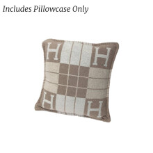 (Khaki Pillowcase)Wol Kasjmier Geruit Plaid Deken Kussen Bank Kantoor Dutje Kamperen Vliegtuig Kleur