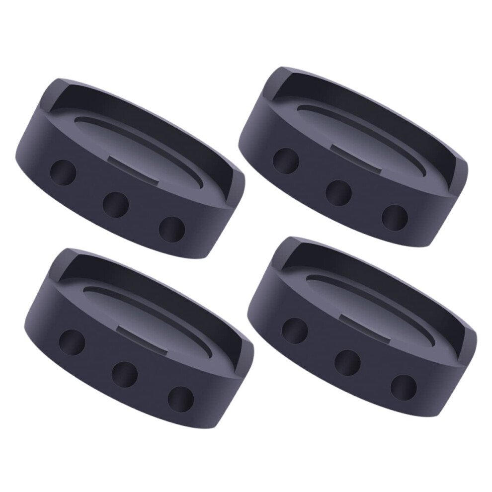 Washing Machine Mat Stabiliser Set of 4 Non-Slip Rubber Washers Foot Raisers for Washing Machines and Fridges Black-image-OPC-PJW8CNF-NEW