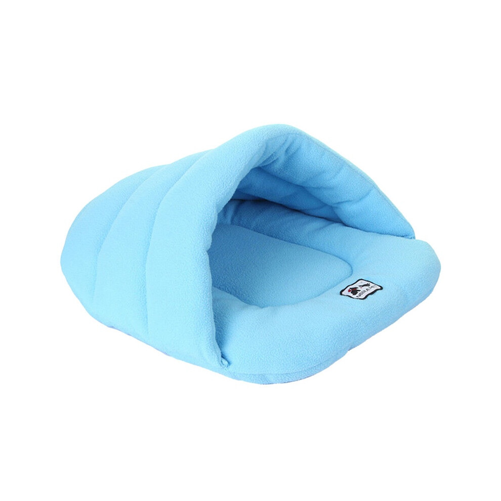 (Blue, L) House Cat Dog Puppy Cave Pet Sleeping Bed Mat Pad Igloo Fashion Nest New-image-OPC-PJW8F5F-NEW