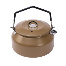 1 Liter Stainless Steel Camping Kettle with Foldable Handle, Quick Boil Outdoor Tea Pot, Lightweight Whistling Design