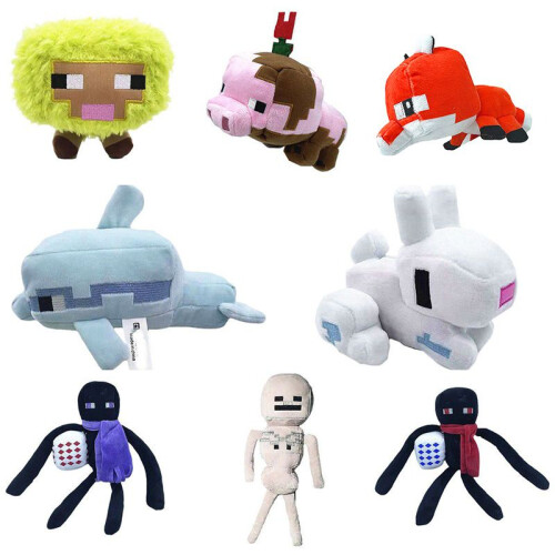(Rabbit)Minecraft knuffels Creeper Enderman varken beer pluche pixelpop Aries zombie 1