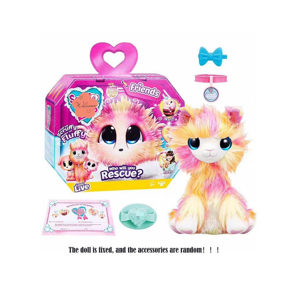 (Orange )Skruff A Love MuñEca De AlgodóN Mascota BañO Gato Perro Juguete MuñEca Peluche Unicornio Juguetes-image