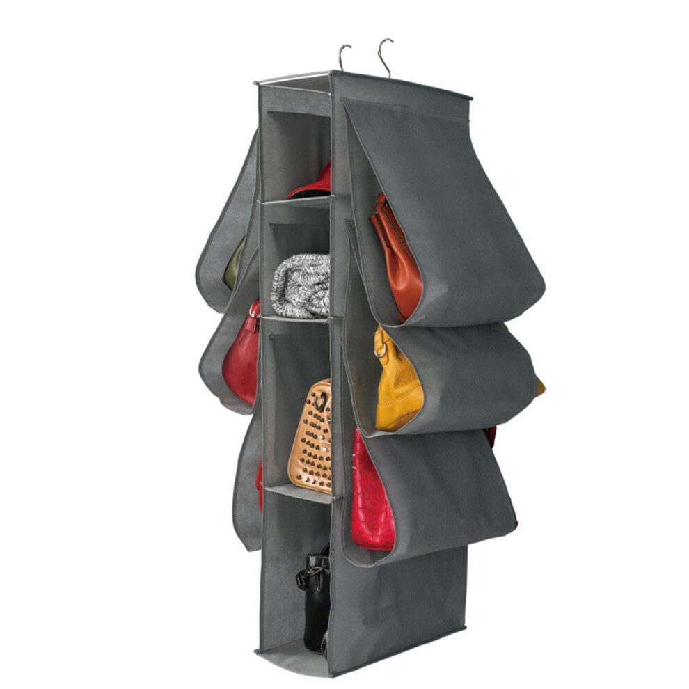 Handbag Storage Solution with 10 Compartments, Durable Non-Woven Hanger, Dark Grey Space Saving Organizer-image-OPC-PJW9BWQ-NEW