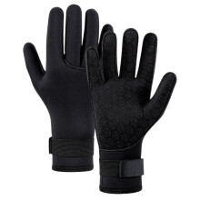 Diving Gloves 1 Pair 3 mm Neoprene Non-Slip Gloves for Men Women Wetsuit Snorkeling Surfing Black Size Options