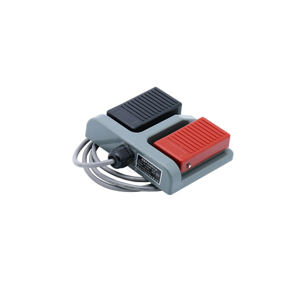 Foot Switch Mdfs-65 Double Pedal Switch Self-Reset 3A 220Vac With 2M Wire Length For Equipment Control 6038364421463