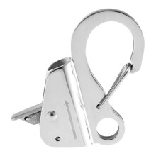 Trailer Anchor Hook 5/8 Inch Adjustable Slider Release Rope Hook for Docks Kayaks Luggage RV Campervan Silver