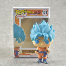 (Blue Hair Goku)Figurine Pop Blue Goku Vegeta cheveux roses boule de dragon noir super jouet Saiyan