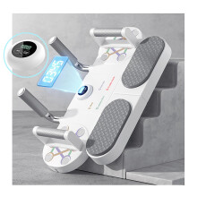 3 in 1 Push Up Board Portable Home Gym Strength Training Equipment Multi-Function Design Timer White Color