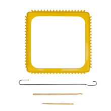 Weaving Loom with 18 Teeth, Square Knitting Kit, Crafting Accessories for Knitters and Crafters