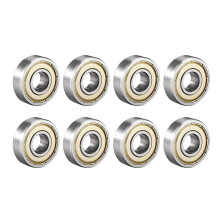 608ZZ Ball Bearings 8 Pack, Miniature Bimetal Shield Skateboard Bearings, Inline Skate Accessory Bearings for Scooters